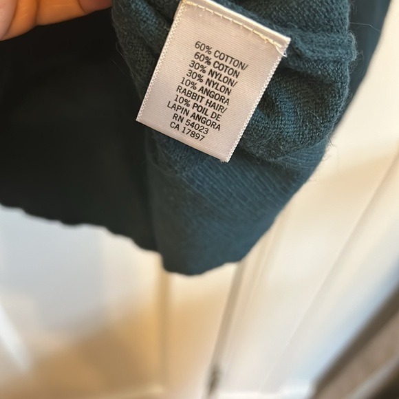 Cowl neck deep turquoise sweater - Picture 5 of 6